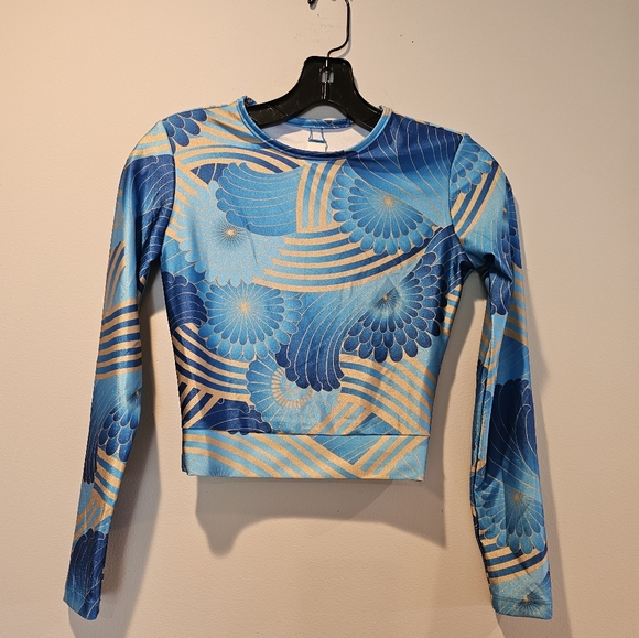 Palomar Crop Top Rashguard - Seaflower New - Picture 5 of 8
